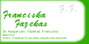 franciska fazekas business card